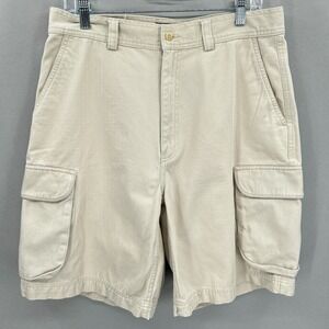 Vintage Polo Ralph Lauren Cargo Shorts Mens 32 Utility Light Khaki Twill Y2K